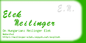 elek meilinger business card